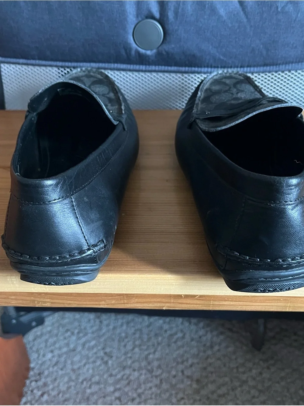 Coach Black Signature Penny Loafers for Men
